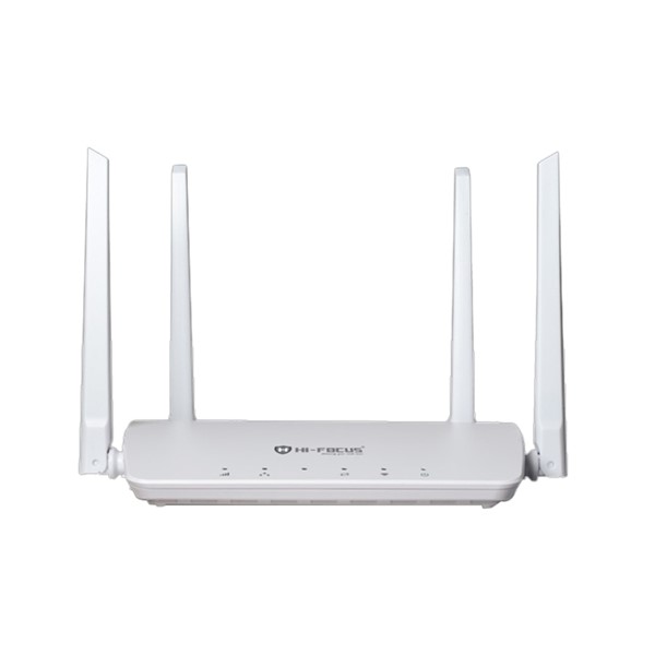 Picture of HI-Focus WiFi Router Support All Network 5G(Speed ONLY 4G) 4G/3G/2G SIMCARDS with 4 ANTENAA HF-R1104T-4G 150 Mbps 4G Router (White)